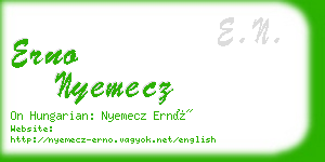 erno nyemecz business card